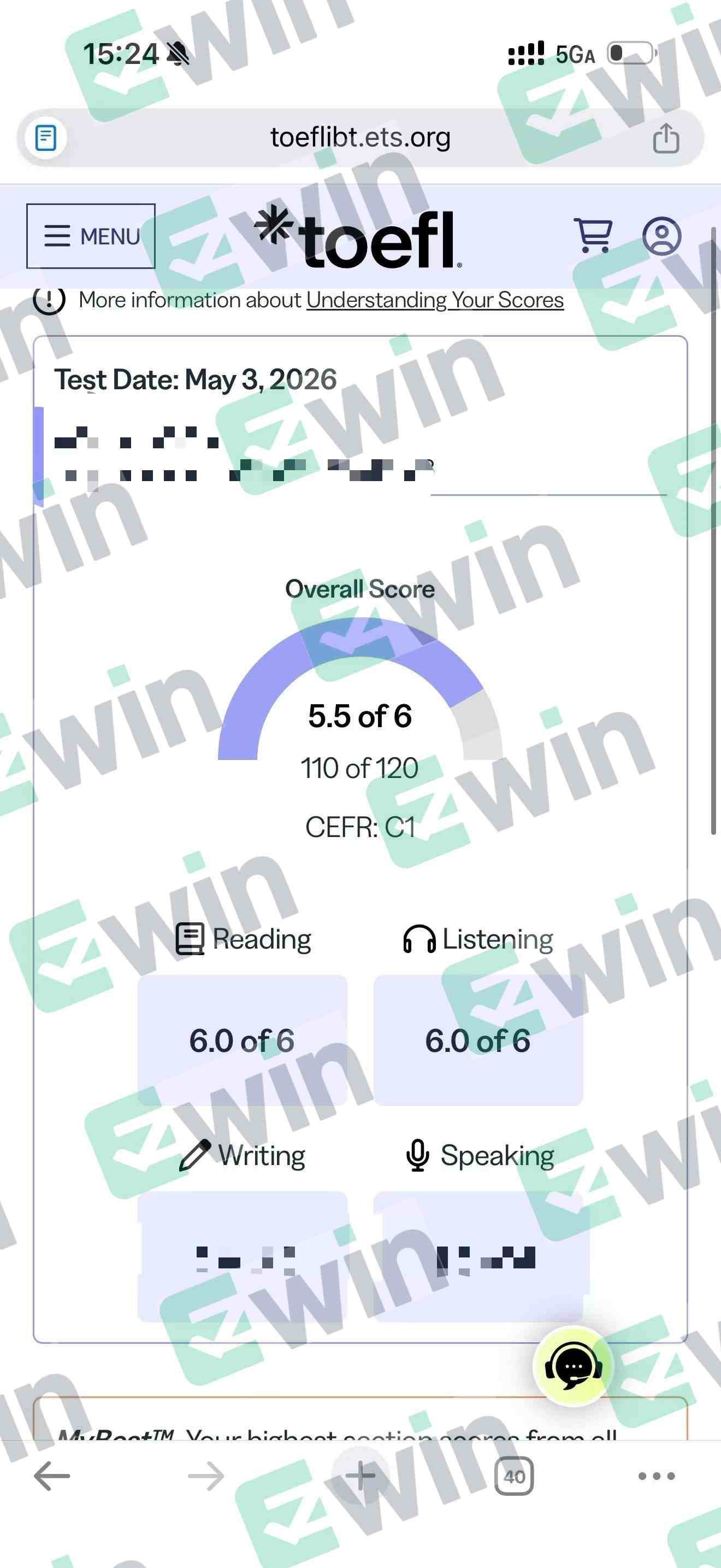 托福 保分出分案例